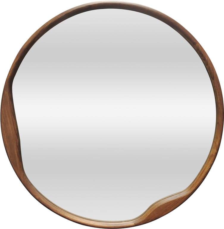 Bilde av Speil Heritage organic brown (Ø: 100 cm, m/brun treramme)