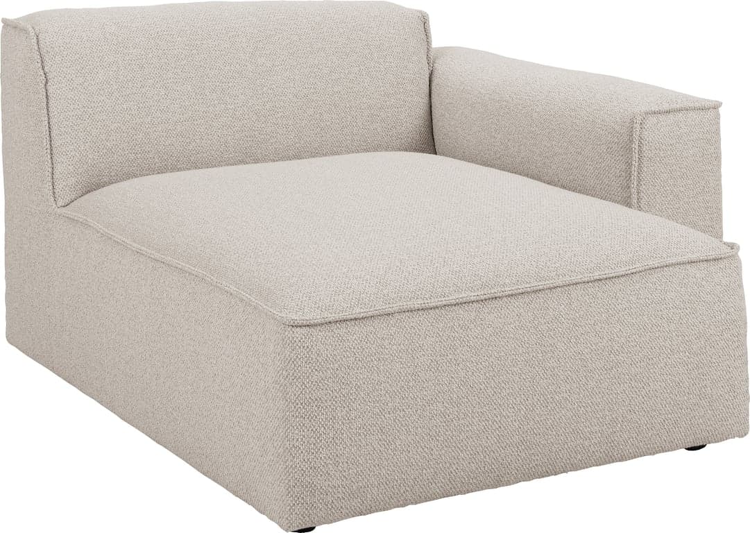 $Bilde av Prime Lux sjeselong med arm høyre (stoff Taffie Thule 422/11 beige)