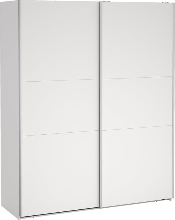 Bilde av Como skyvedørsgarderobe 180x220cm (Hvit, med 2 hvite dører)
