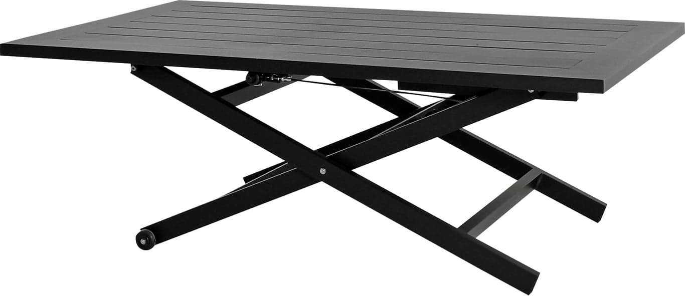 Bilde av Isabella justerbart hagebord (130 x 84 H: 52-71 cm, svart)