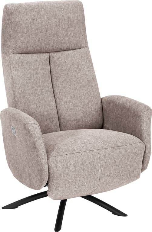 Bilde av Jesper recliner (elektrisk, tubesokkel svart, Brego light brown)