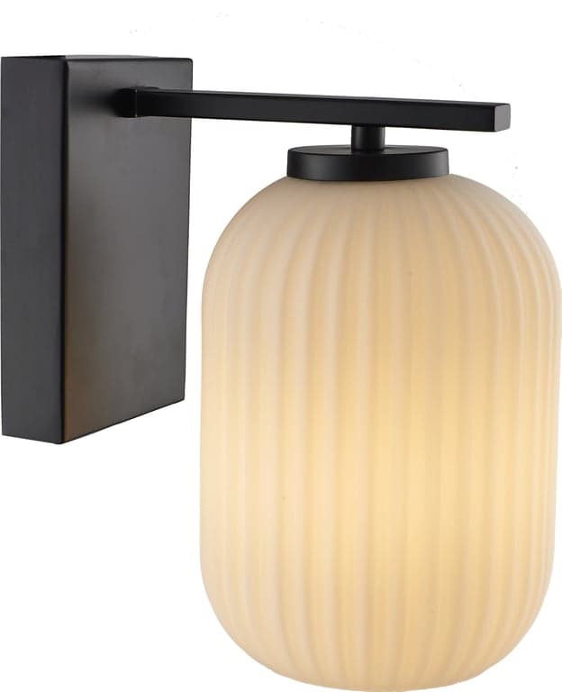Bilde av Ina vegglampe (sort/opal)