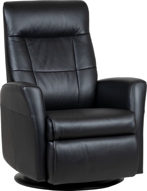 Bilde av Mega recliner manuell  (med gyngelås, Hud/PVC Essenza Nero)