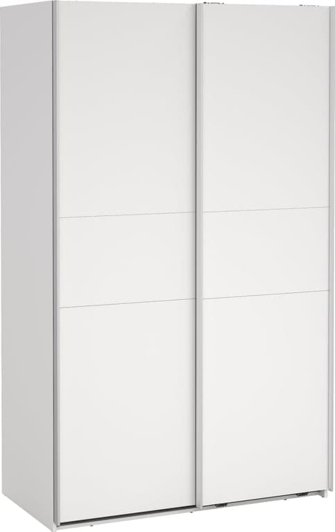 Bilde av Como skyvedørsgarderobe 120x200cm (Hvit, med 2 hvite dører)