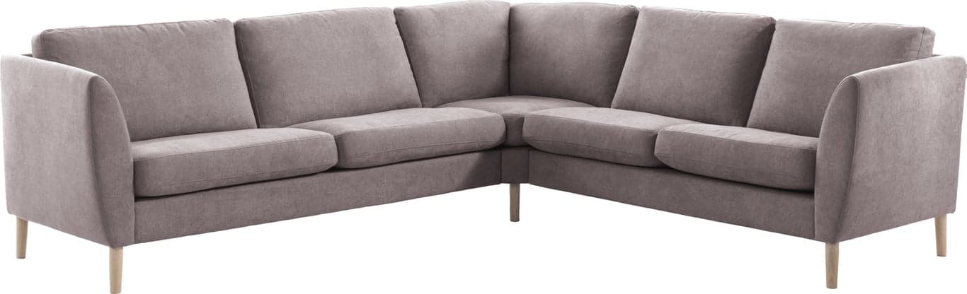 Bilde av Choice Comfort hjørnesofa (Modulsofa. 3 seter med 2 seteputer + hjørne + 2,5 seter i stoff Mine Mud.)