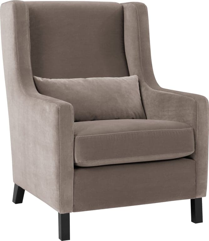 $Bilde av Nobel høy stol (stoff D01/13 Royal light brown svarte ben)