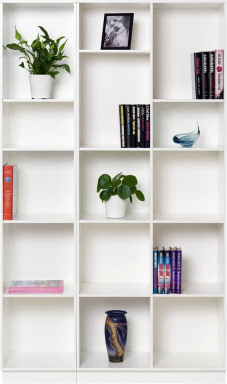 Bilde av Square bokreol hvit (B: 107 H: 185 D: 34 cm. Modulsystem oppsett 191.)