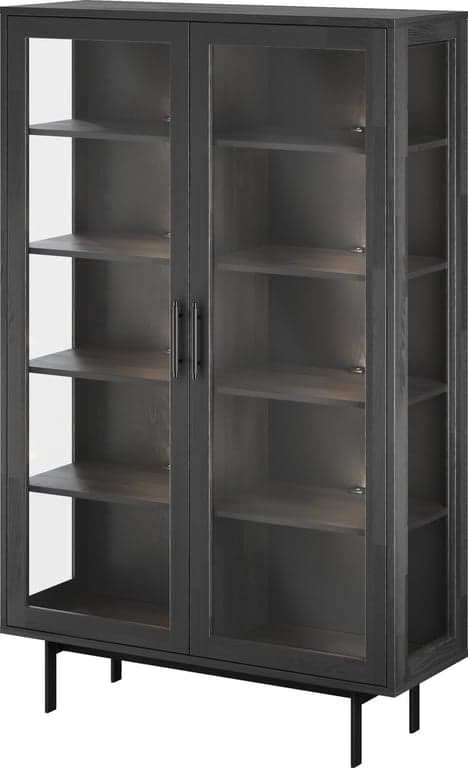 Bilde av Gala vitrineskap   (112 x 40, H 172 cm, svartbeiset ask)