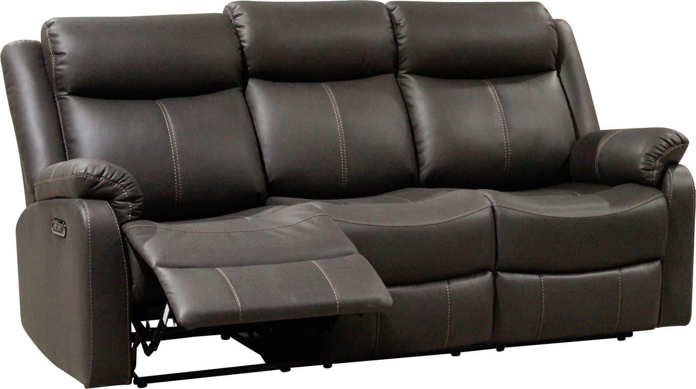 Bilde av Jackson 3-seter reclinersofa (Elektrisk, mørk brun mikrofiber)