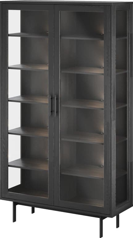 Bilde av Gala vitrineskap   (112 x 40, H 195 cm,  svartbeiset ask)