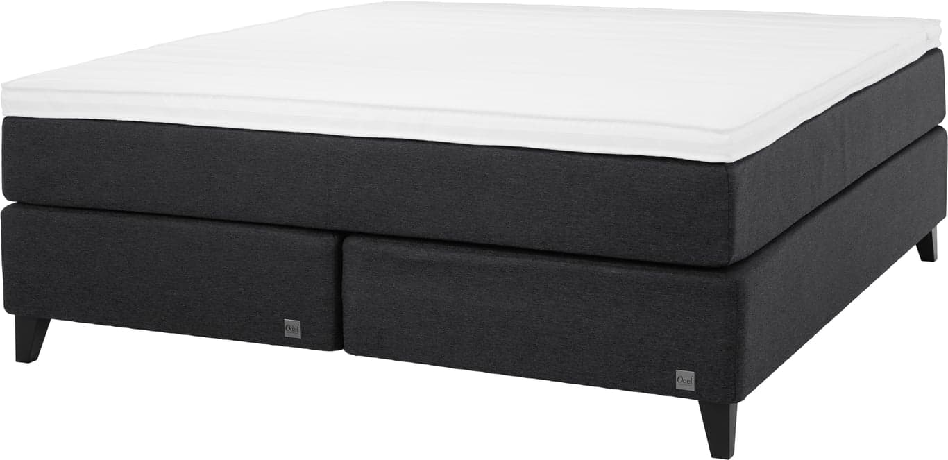 Bilde av Odel® Bre kontinentalseng 160x210 (Tekstil Dovre kull, medium/fast liggekomfort, med Odel 35 overmadrass)