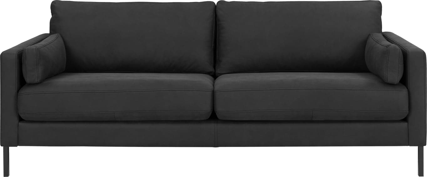 Bilde av Nobel 3-seter sofa (hud Nanuke, dun rygg, svarte ben)