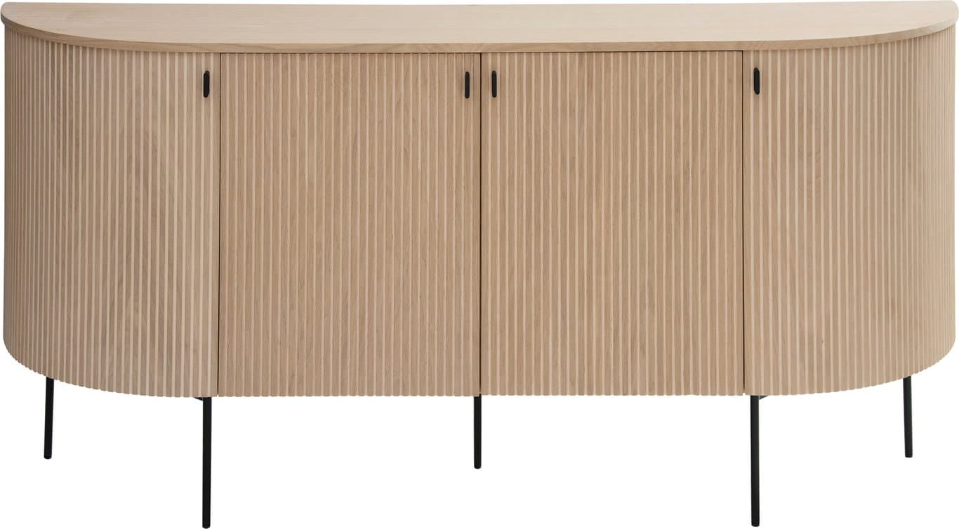 Bilde av Linea buet skjenk (180 x 40, H 83 cm, hvitoljet)