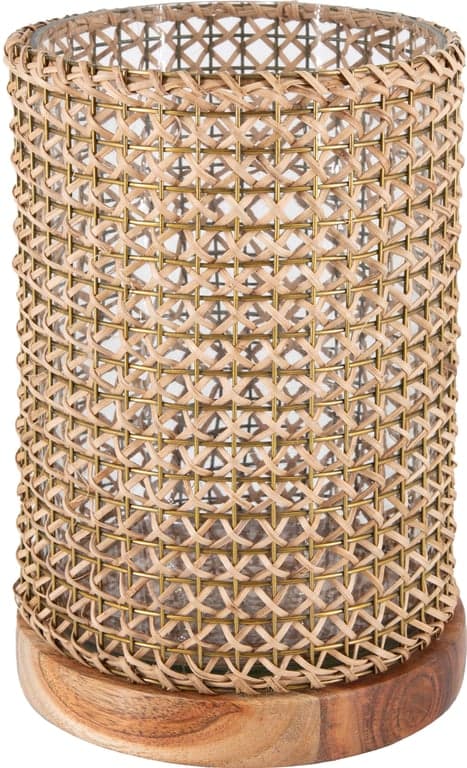 Bilde av Palma lanterne (Ø: 17 H: 26 cm, natur rattan/glass)