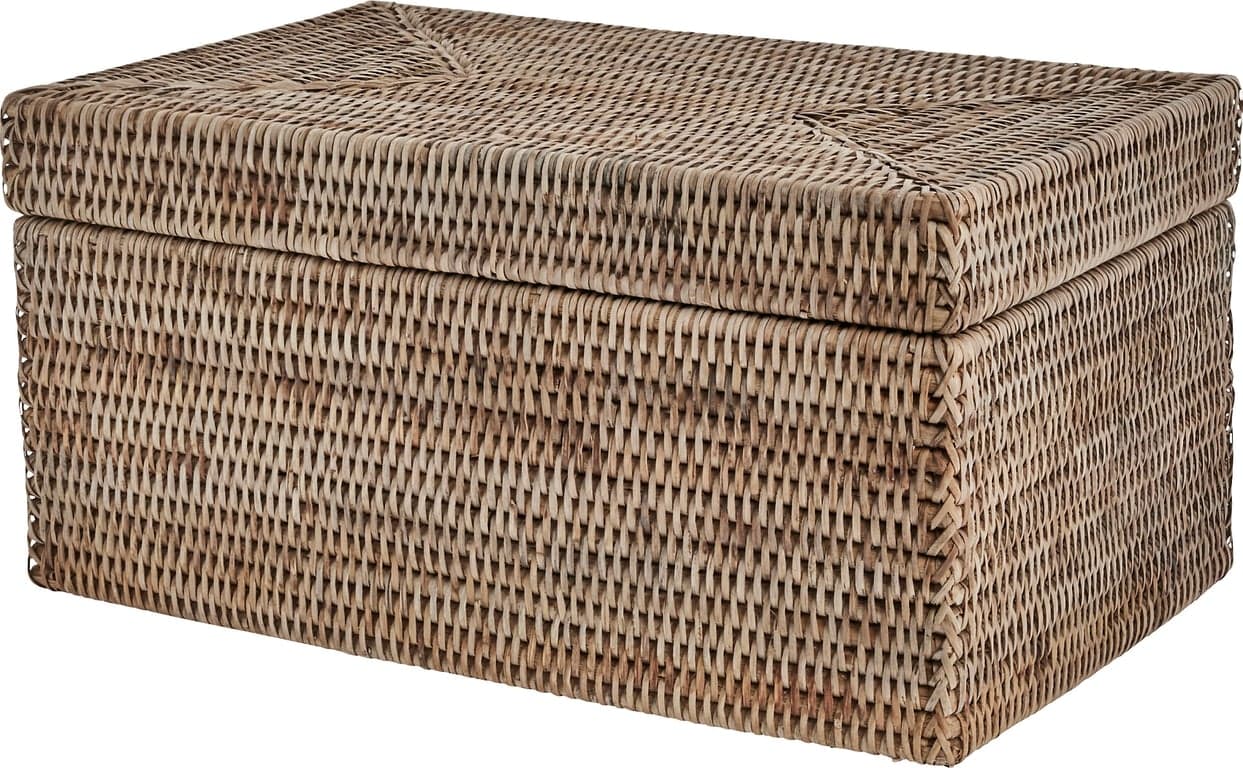 Bilde av Norah boks m/lokk stor (40 x 25 H: 20 cm, rattan)