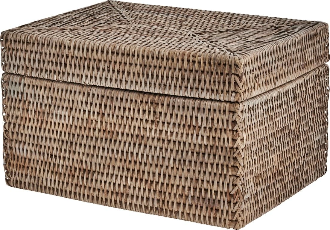 Bilde av Norah boks m/lokk medium (30 x 22 H: 18 cm, rattan)