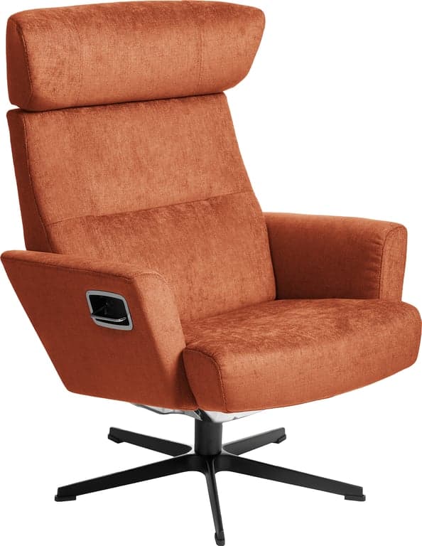 Bilde av Conform Relieve hvilestol (Stoff Evita orange, sort aluminumsfot med sving)