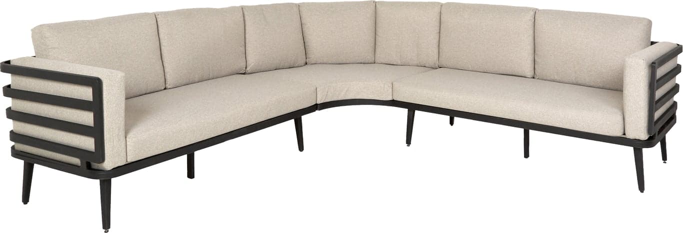 Bilde av Rivera hjørnesofa (Svart m/beige puter)