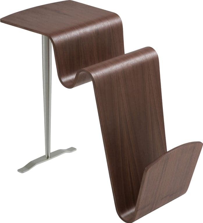 Bilde av Conform Funco bord 62 x 31, H 53 cm (Valnøttfinér og børstet metall)