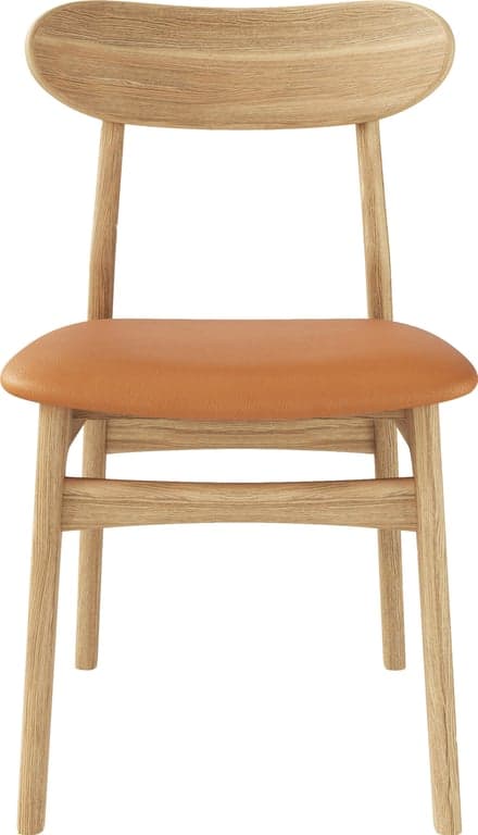 $Bilde av Fyn spisestol (cognac lær, naturoljet eik)