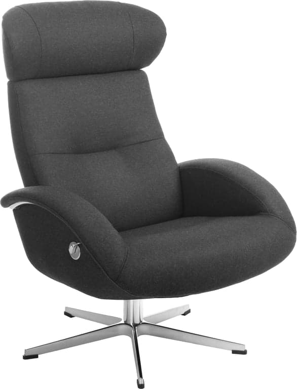 $Bilde av Conform Flow hvilestol (Svingfot alu stoff Sheford dark grey 1383-77)