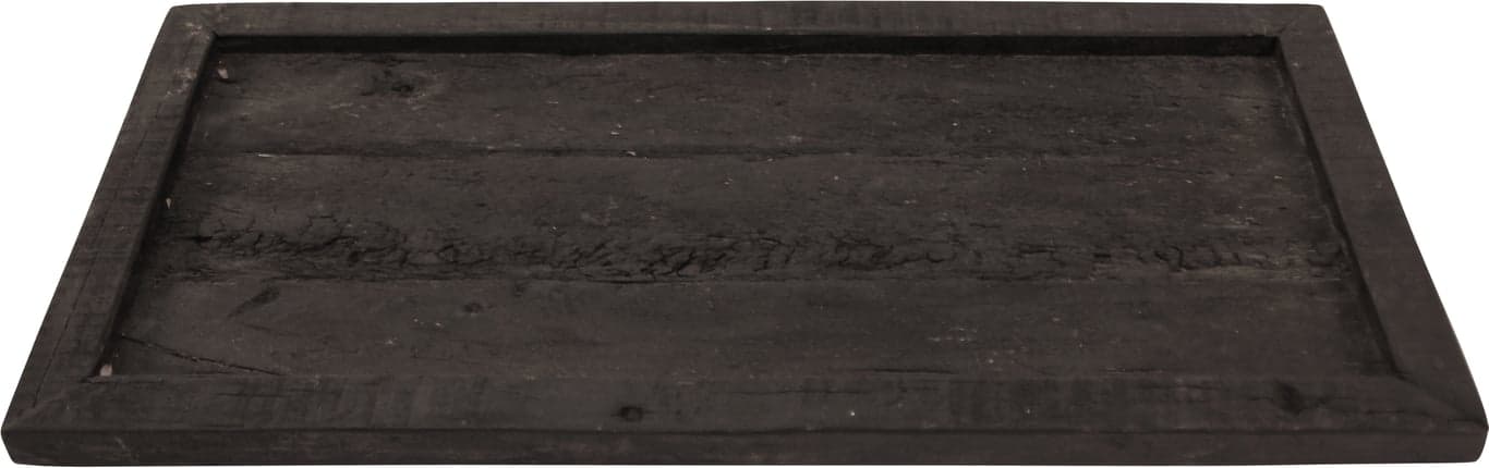Bilde av Lama brett i tre (med liten kant, svart, 28x55 cm)