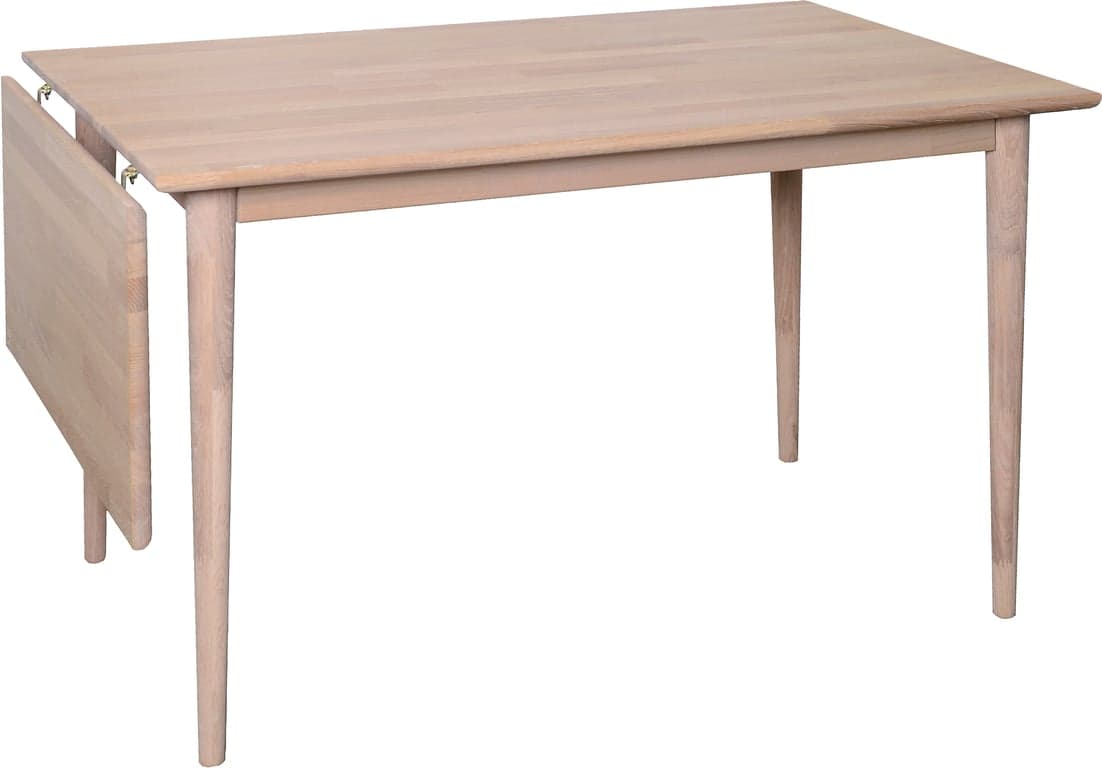 Bilde av Linden spisebord m/klaff (120/160, H75cm hvitoljet eik)