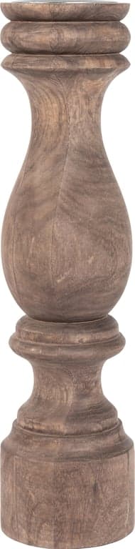 Bilde av Lama Vaals lysestake for kubbelys lav (H: 45 cm, mørkt tre)