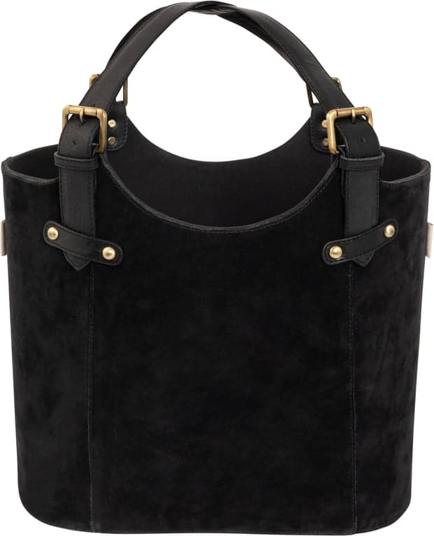 Bilde av Lama vedkurv liten (m/kryss semsket svart S)