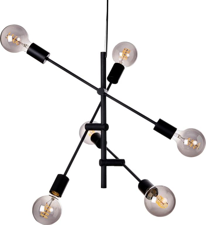 Bilde av Cross pendel (6xE27, svart)