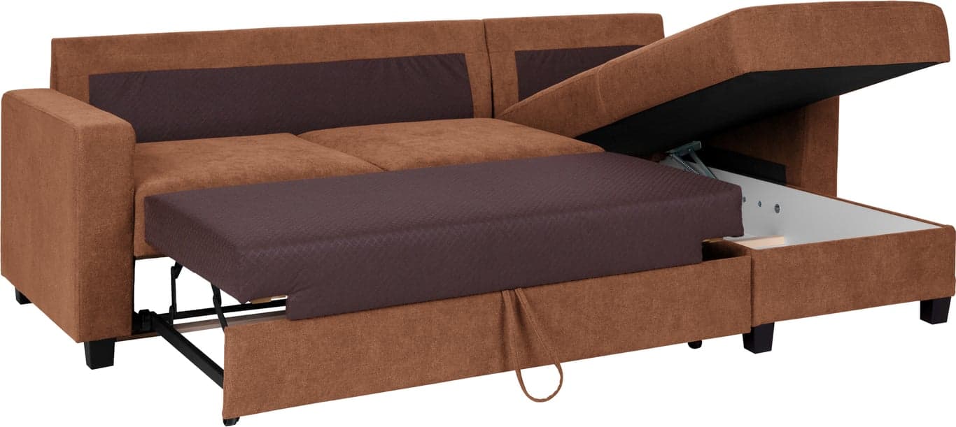 Bilde av Trento sovesofa 3-seter m/sjeselong (Stoff Bloq)