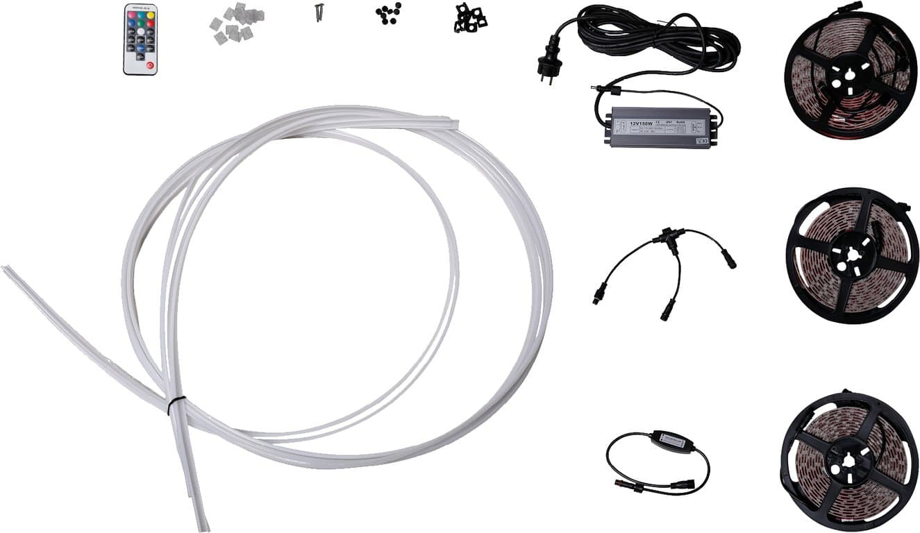 Bilde av LED lys til veggmontert Pergola 3x3m (LED belysning til pergola tak, 3x3 meter.)