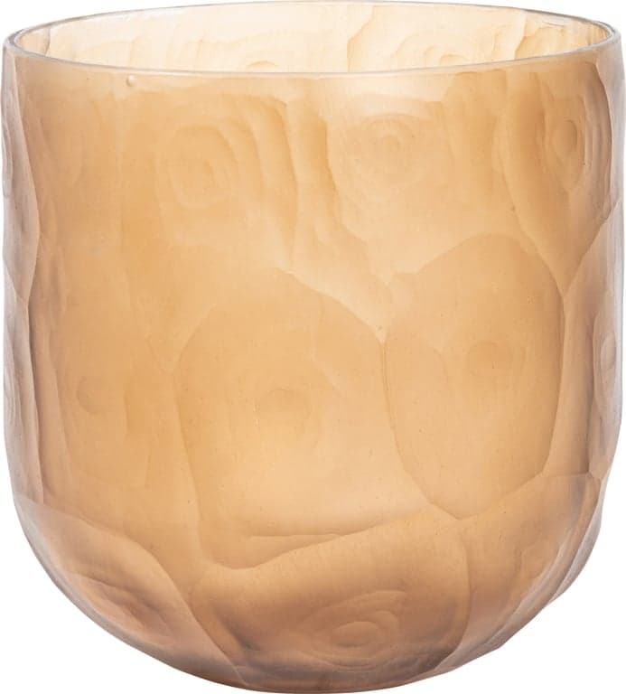 Bilde av Lama Waterloo telysholder høy (H: 13 cm, brunt glass)