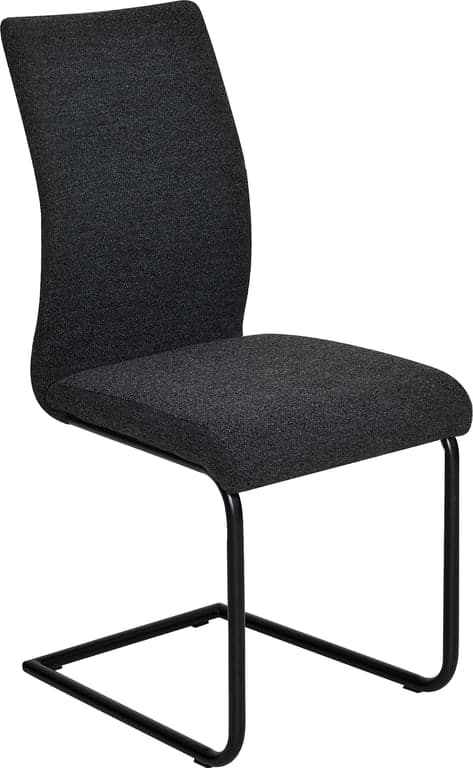 Bilde av Lina spisestol  (Stoff Alpine svart, svarte ben)