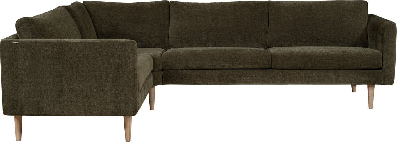 $Bilde av Hjellegjerde Høy hjørnesofa (armlen 28 + 1,5 seter big + lite hjørne + 3 seter duo + arm 28, stoff Liana Mole)