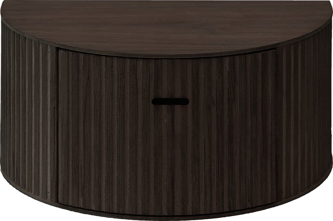 Bilde av Linea buet nattbord (44 x 25, H 20 cm, vegghengt, mocca oljet)