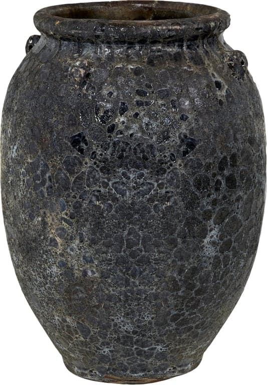 Bilde av Nikolaos blomsterurne (Ø: 40 H: 54 cm, svart keramikk)