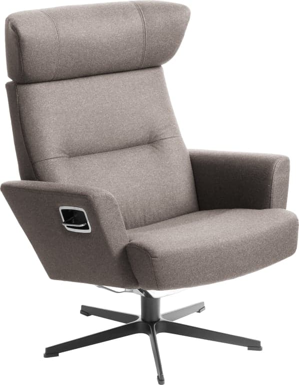 $Bilde av Conform Relieve hvilestol (Stoff Sheford mole, svart aluminumsfot med sving)