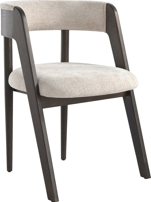 $Bilde av Kingston spisestol (m/arm mocca, stoff Genesis Cream)