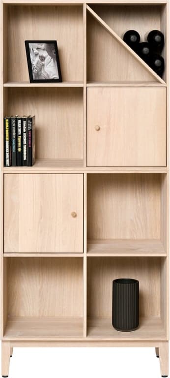 $Bilde av Square vitrine hvitoljet (B: 71 H: 159 D: 34 cm. Modulsystem oppsett 194.)