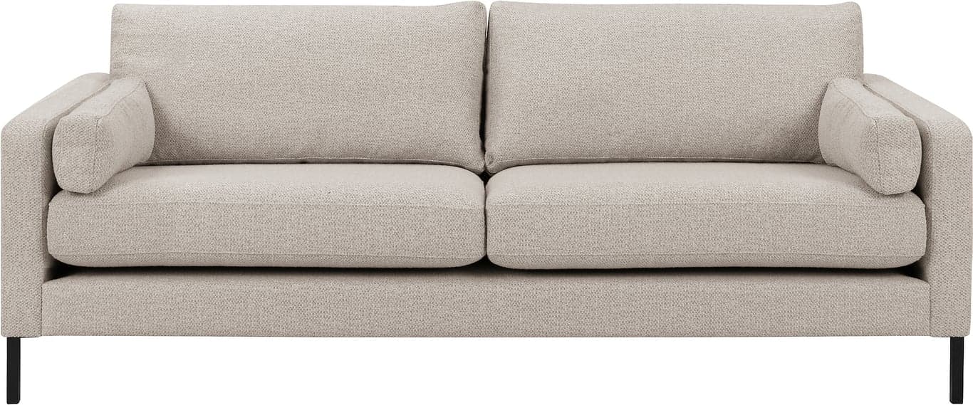 Bilde av Nobel 3-seter sofa (stoff Taffie Thule 11 Beige, svarte ben)
