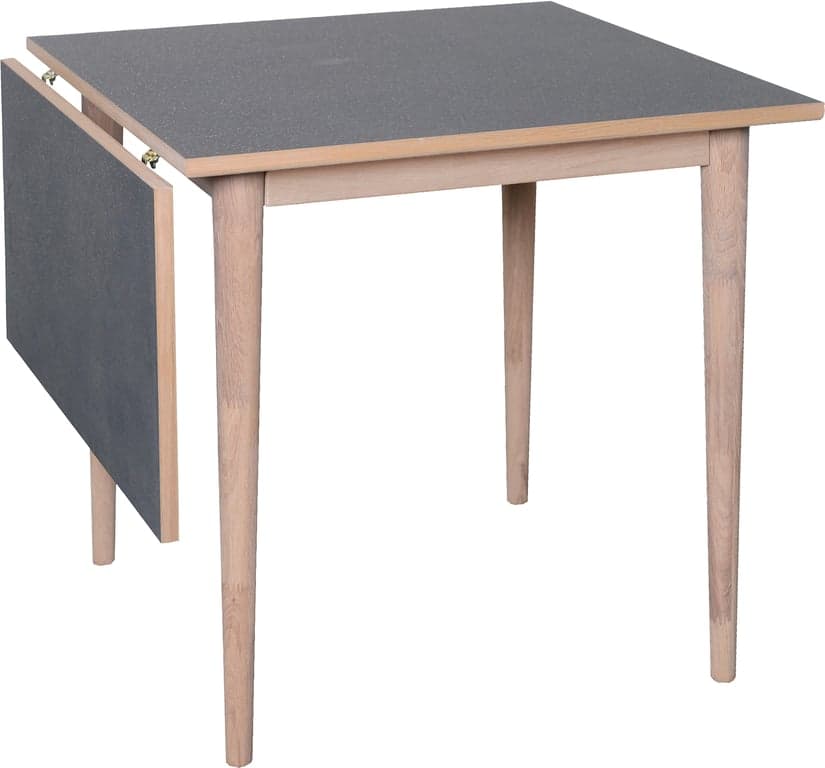 Bilde av Linden spisebord m/klaff (75/115, H75cm eik hvitolje/laminat plate)