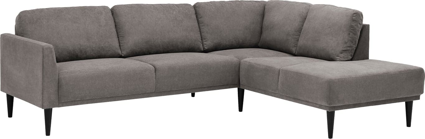 $Bilde av Prato hjørnesofa (3 seter med åpen ende høyre, stoff Soro warm grey)