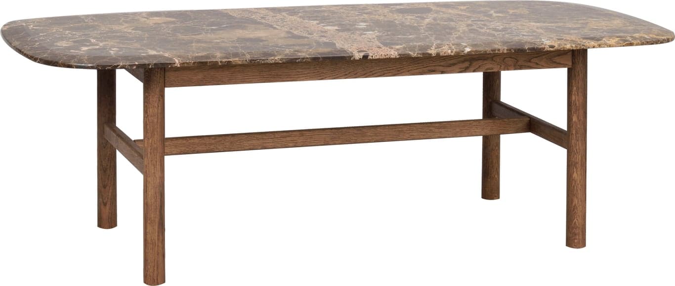 Bilde av Hammond sofabord 135 x 62, H 45 cm (brun eik/brun marmor)