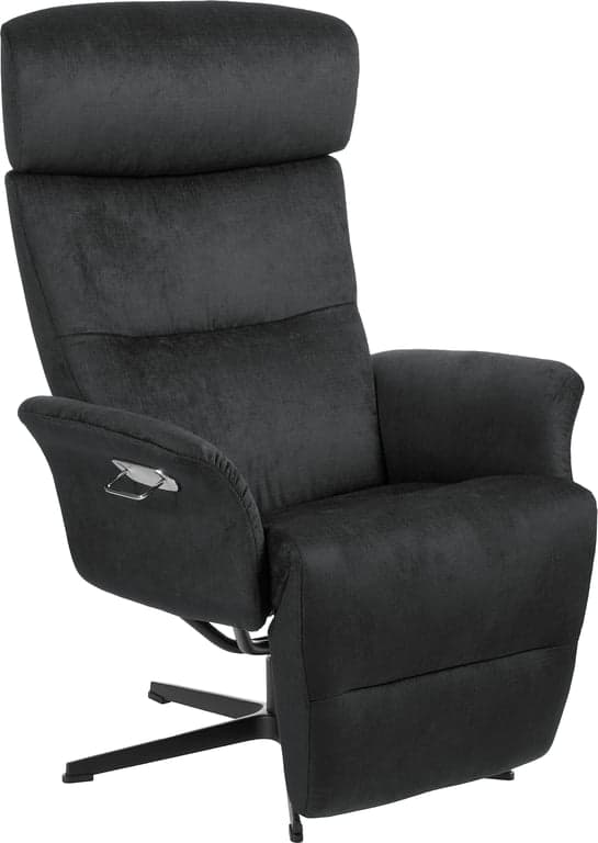 $Bilde av Conform Master recliner (svingfot alu svart stoff Evita black 1373-44)