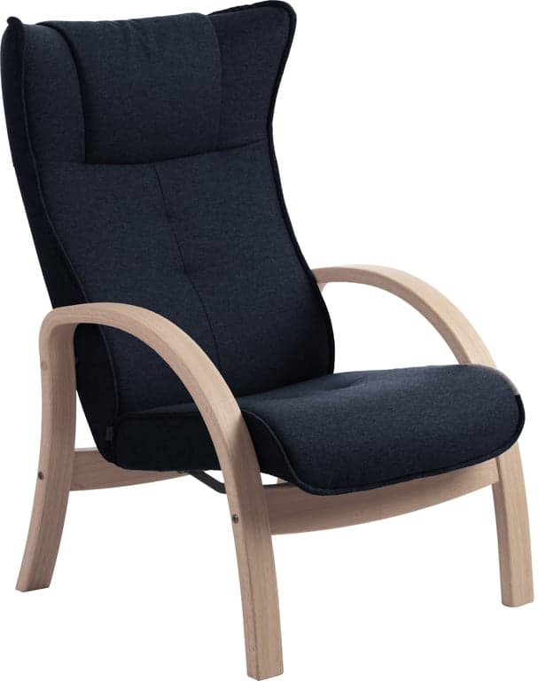 Bilde av Conform Easy hvilestol (Stoff Sheford dark blue hvitoljet ramme)