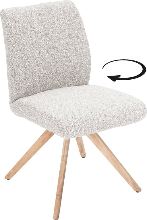 $Bilde av Beta regulerbar spisestol (Hvitoljet treunderstell m/sving, Ascot 9774 Toffee)