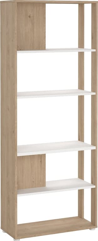Bilde av Sign bokhylle (4 hyller m/åpen side B80 H205cm natur/hvit)