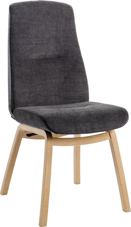 Bilde av Conform Master spisestol (u/arm stoff Degas antracit 1363-79, hvitpigmentert eik)