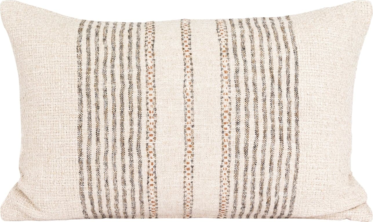Bilde av Lama pute Trentino (40x60cm, beige m/svarte striper)